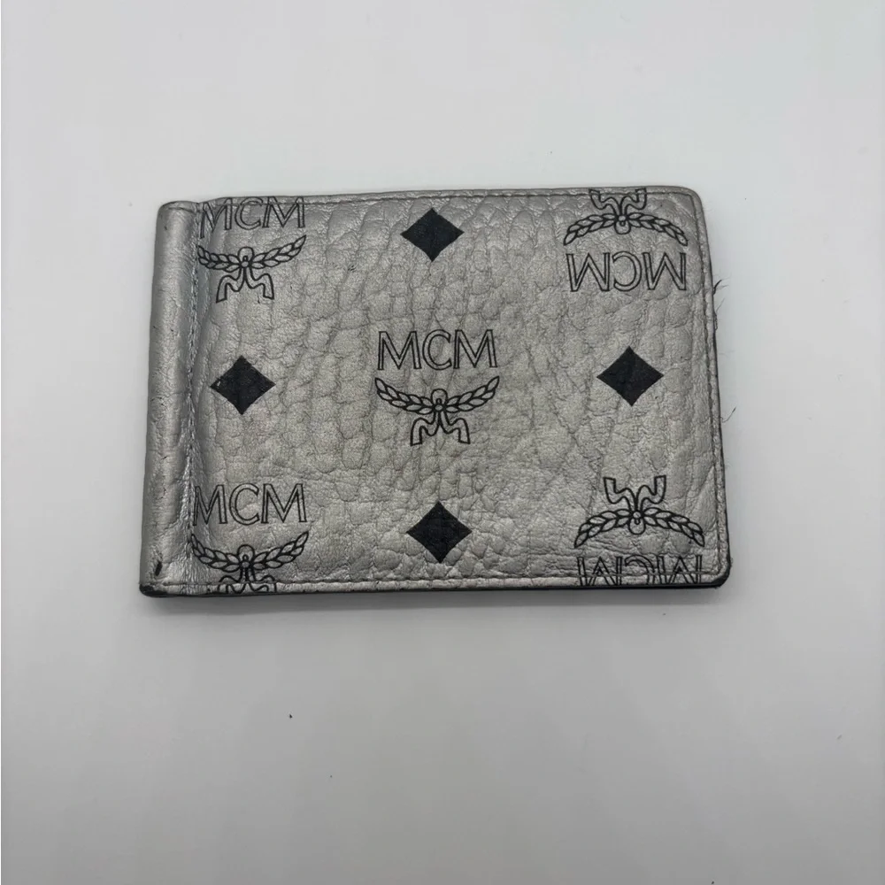 MCM Silver and Black Men's Wallet